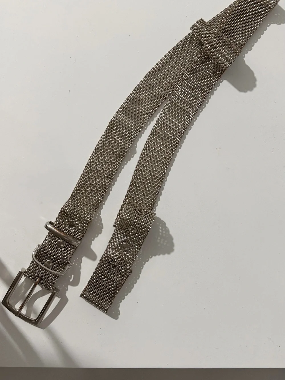 Women’s Mesh Metal Belt in Silver